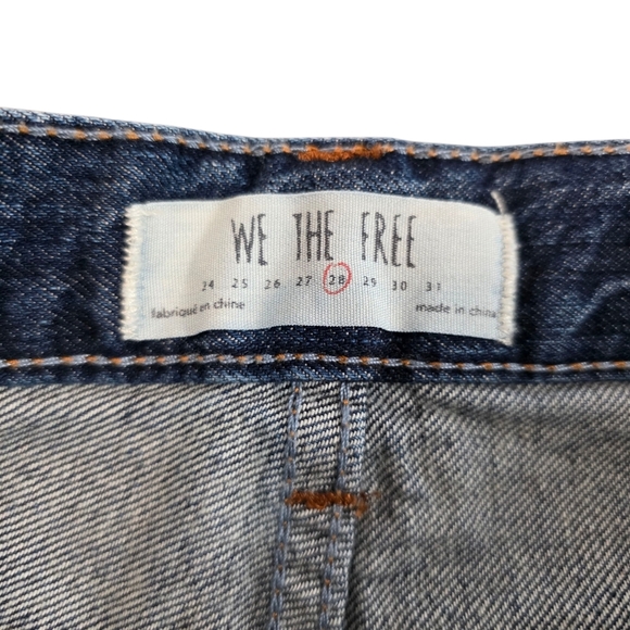 FP We The Free Fields Of Sun Butterfly Daisy Denim Shorts Distressed Size 28 - Picture 7 of 8